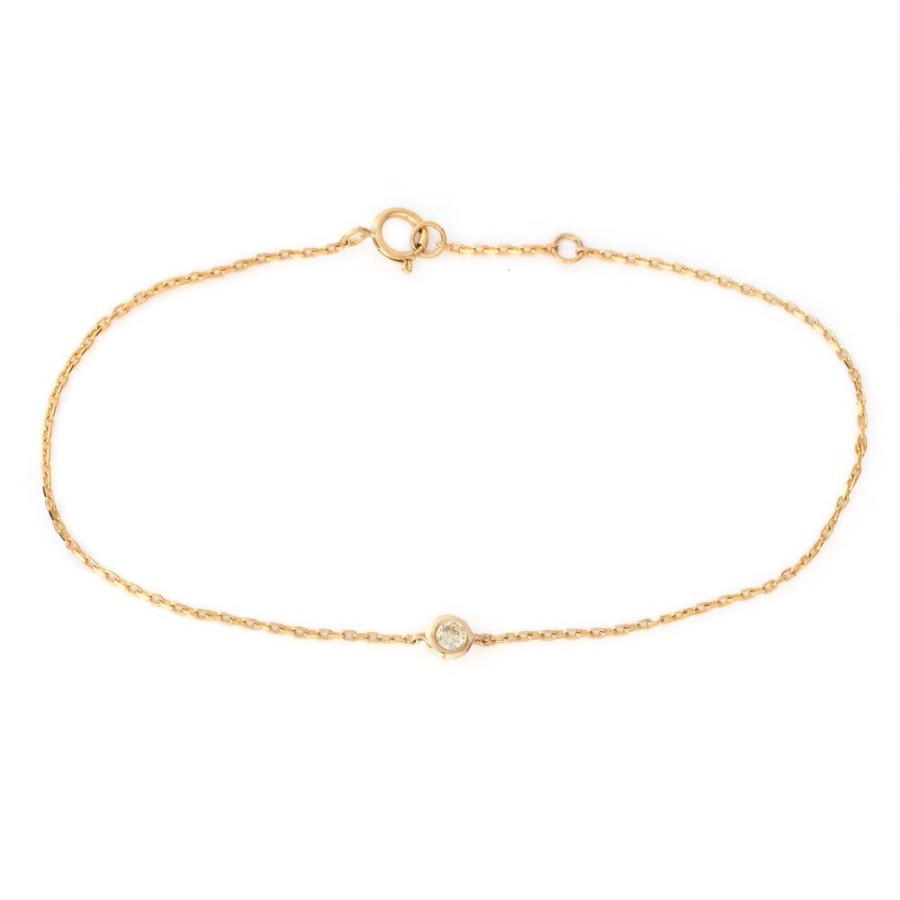 Jewelry YI Collection | Diamond Petite Button Bracelet