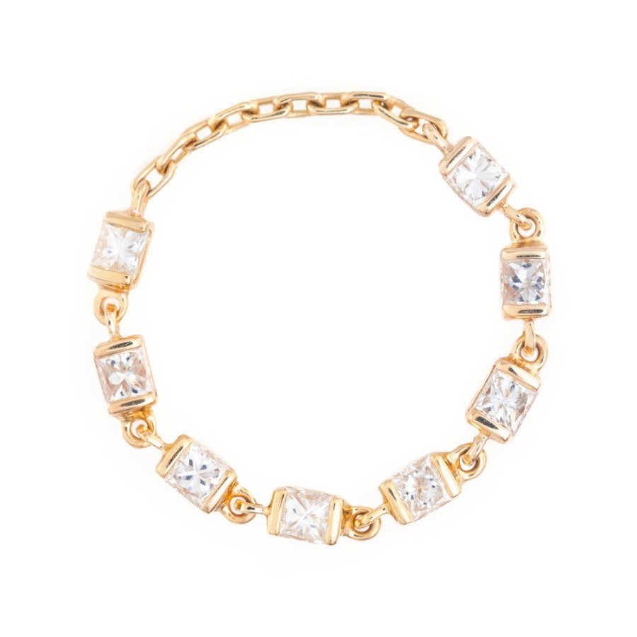 Jewelry YI Collection Chain Rings | Diamond Links Chain Ring