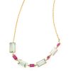 Jewelry YI Collection | Mint Tourmaline & Ruby Deco Necklace