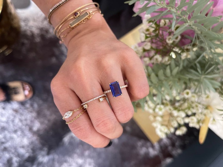 Jewelry YI Collection Something Bigger | Tanzanite & White Diamond Ring