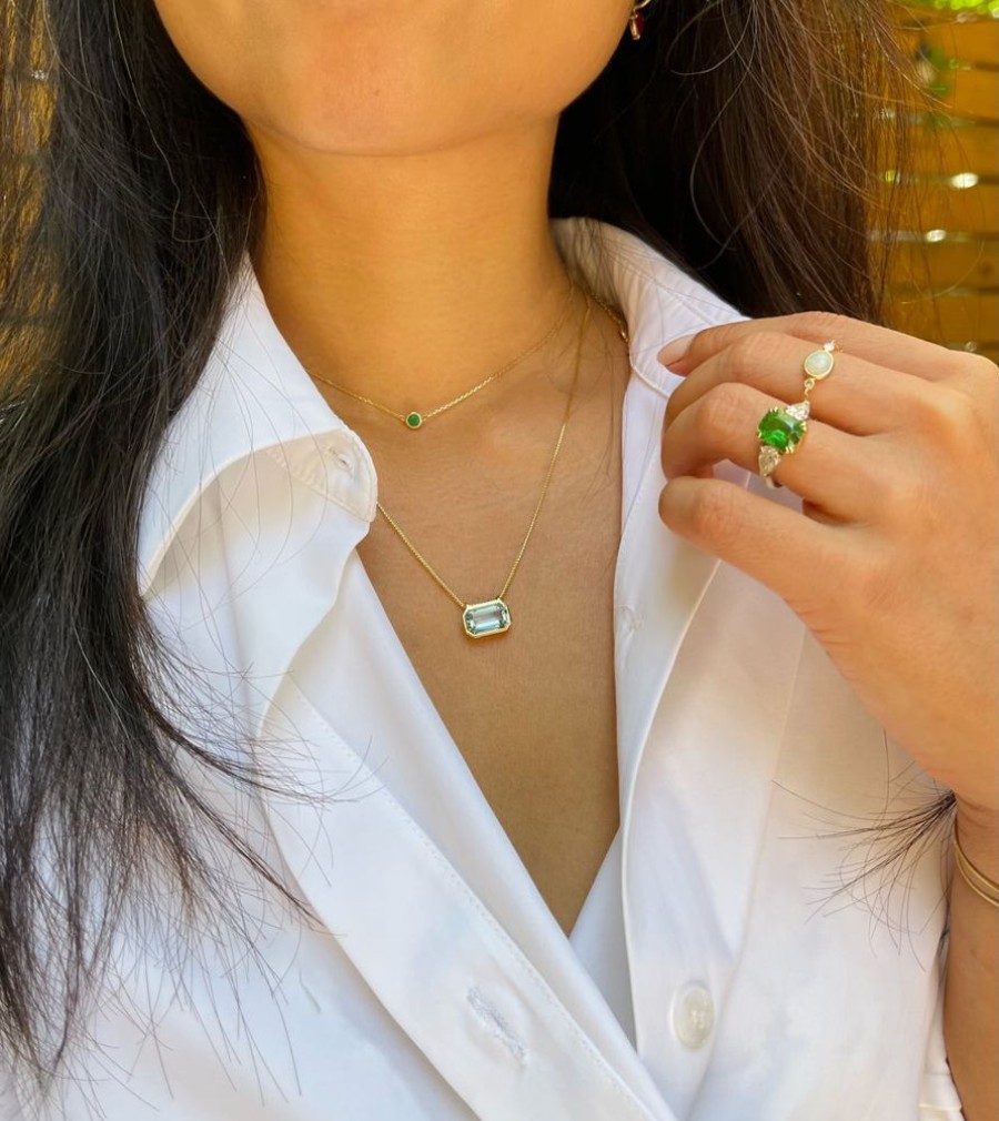 Jewelry YI Collection | Aquamarine Nouveau Necklace