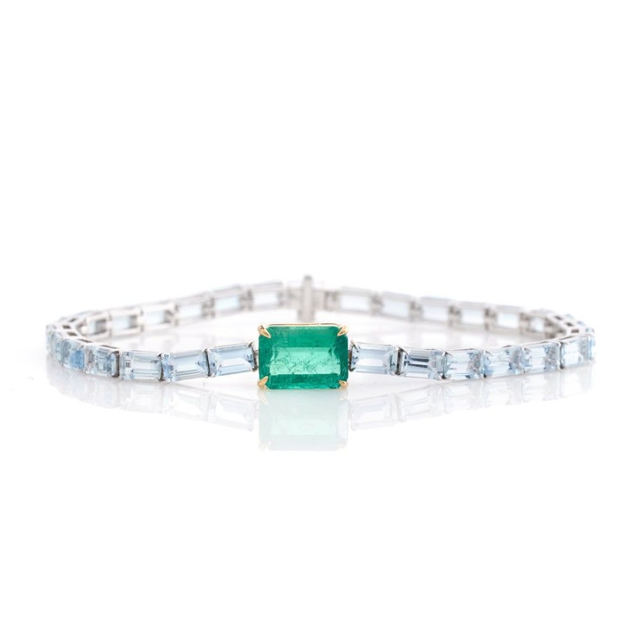 Jewelry YI Collection | Emerald & Aquamarine Demeter Bracelet